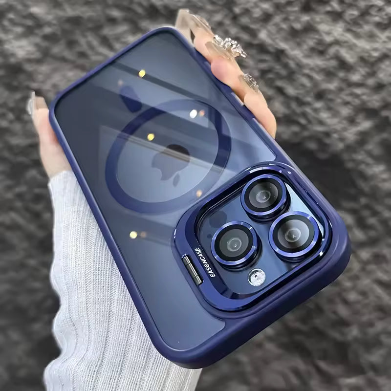 Luxury Magnetic iPhone Case with Stand & Lens Protection
