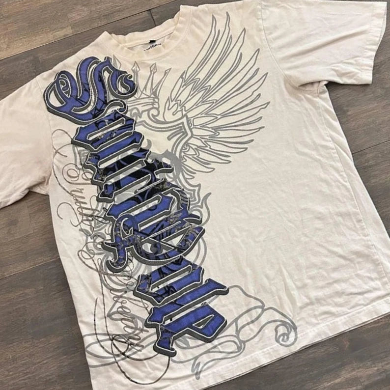 Vintage Geometric Graphic Streetwear T-Shirt