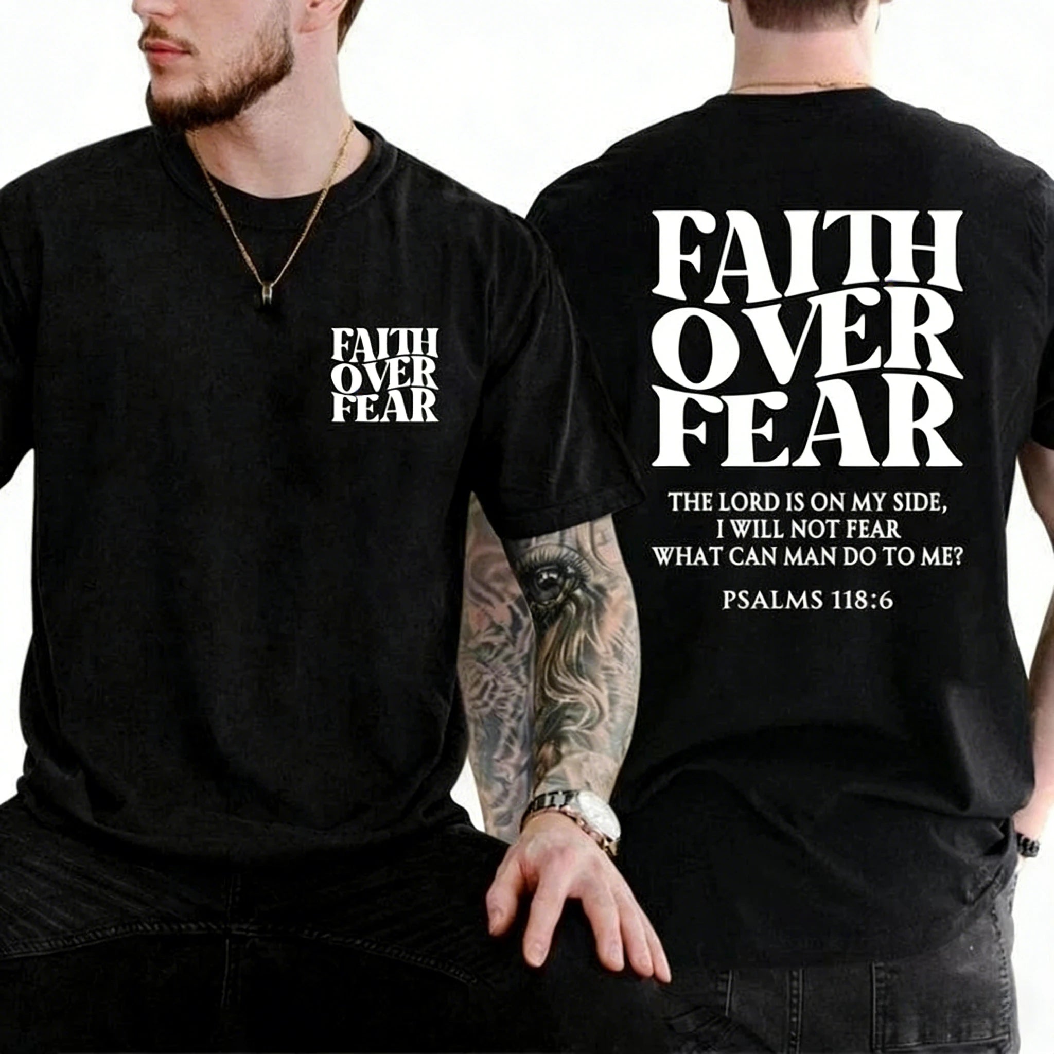 Faith Over Fear Christian Graphic Tee