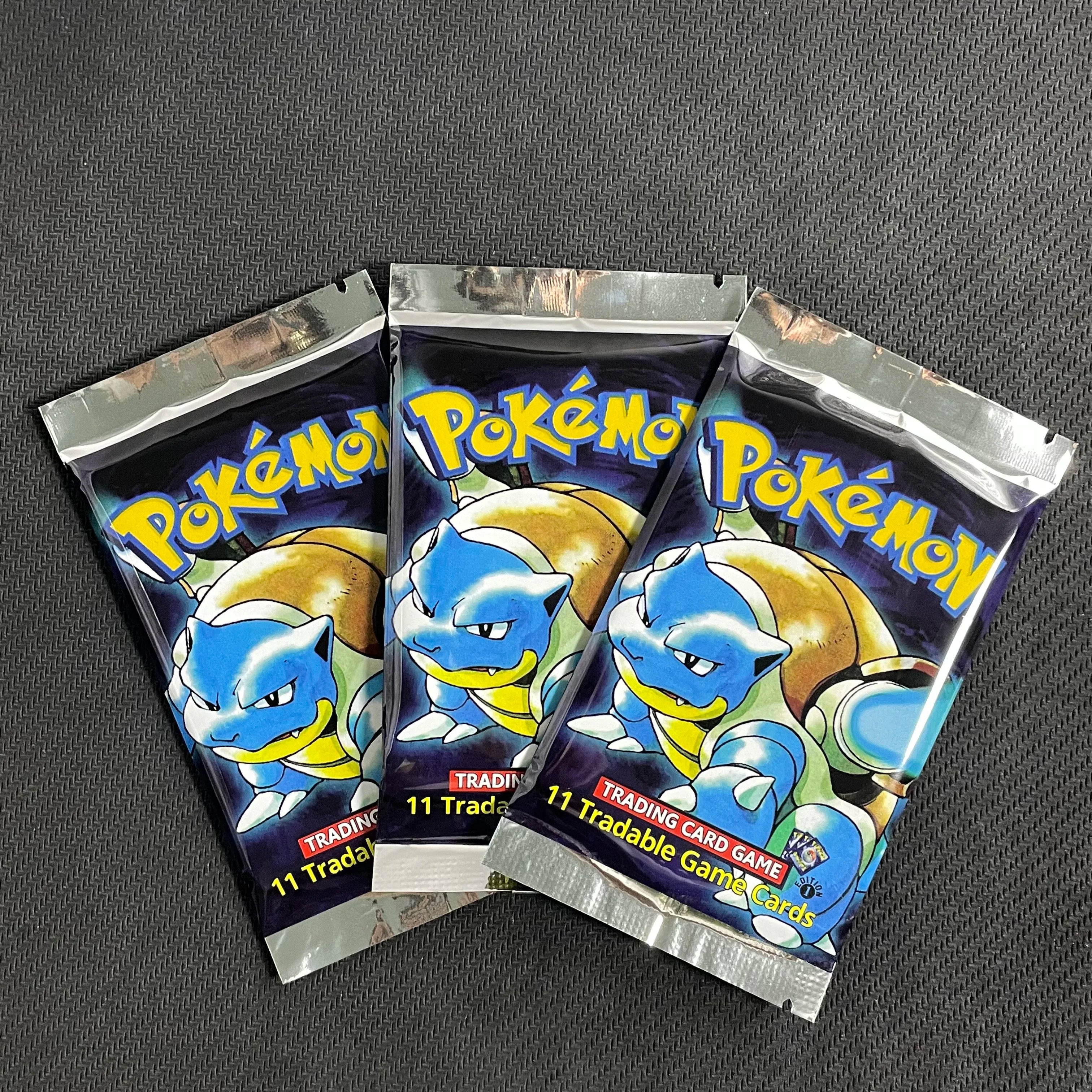 PKM Card English 1ST Ed Base Set Packs - Charizard Blastoise Venusaur Light (X1) (X3) (X5) RARE Art Set TCG Tradable Game Cards
