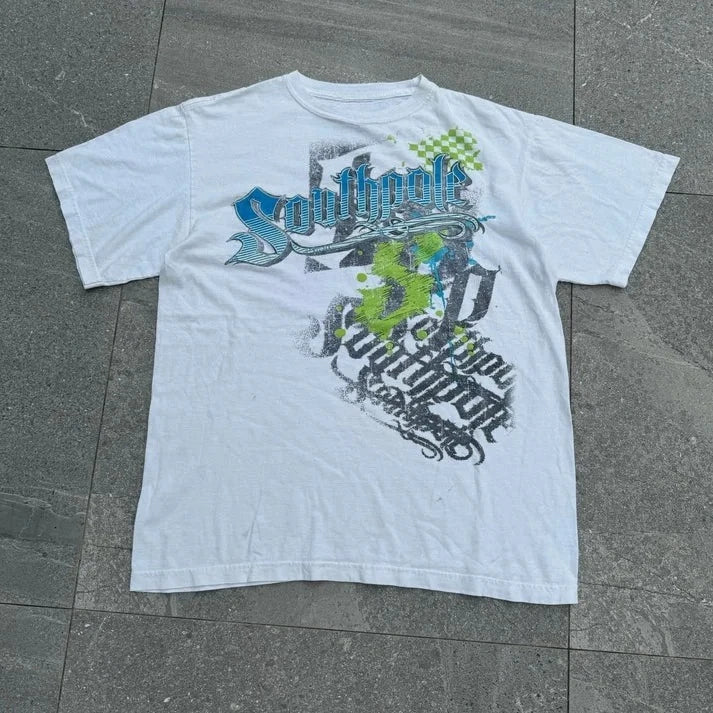 Vintage Geometric Graphic Streetwear T-Shirt