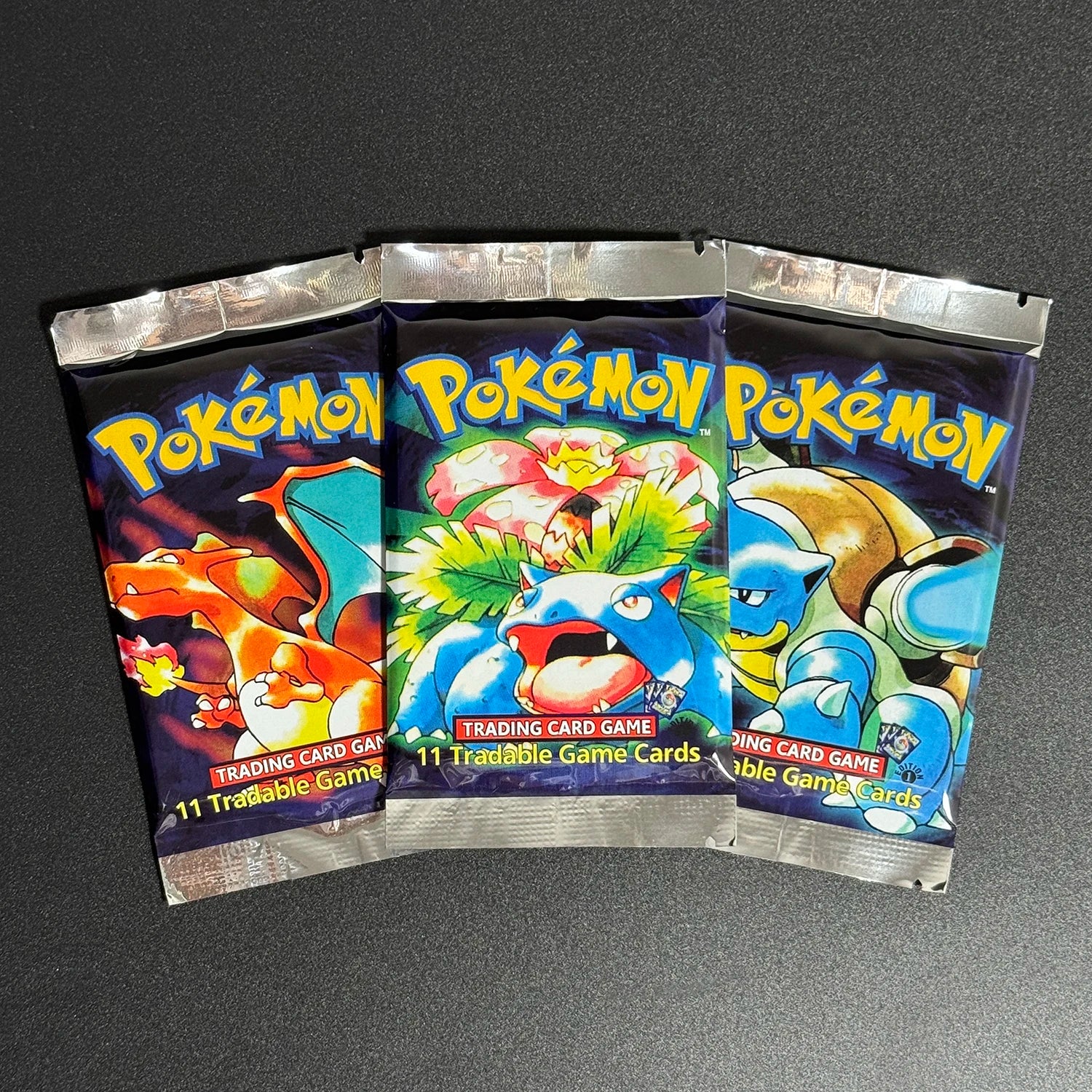 Pokémon 1st Edition Base Set Booster Packs | Charizard, Blastoise & Venusaur
