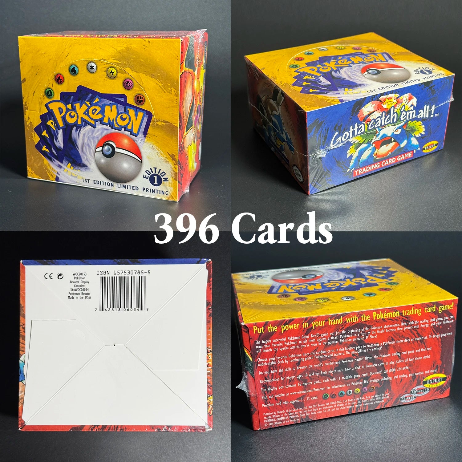 Pokémon 1st Edition Base Set Booster Packs | Charizard, Blastoise & Venusaur