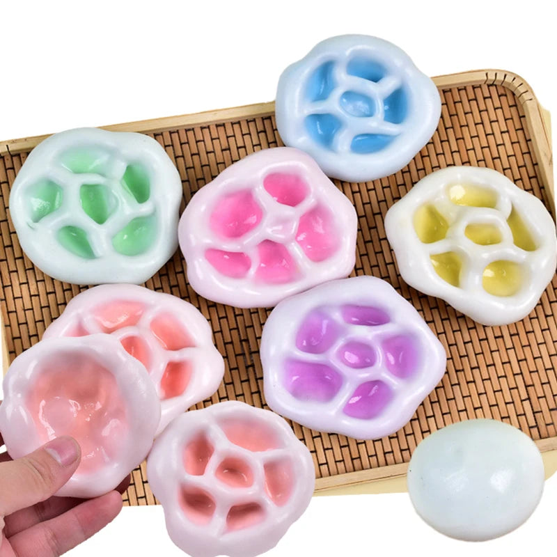 Grape Stress Ball Squishy Toy – Shapeable Sand-Filled Squeeze Ball for Stress Relief