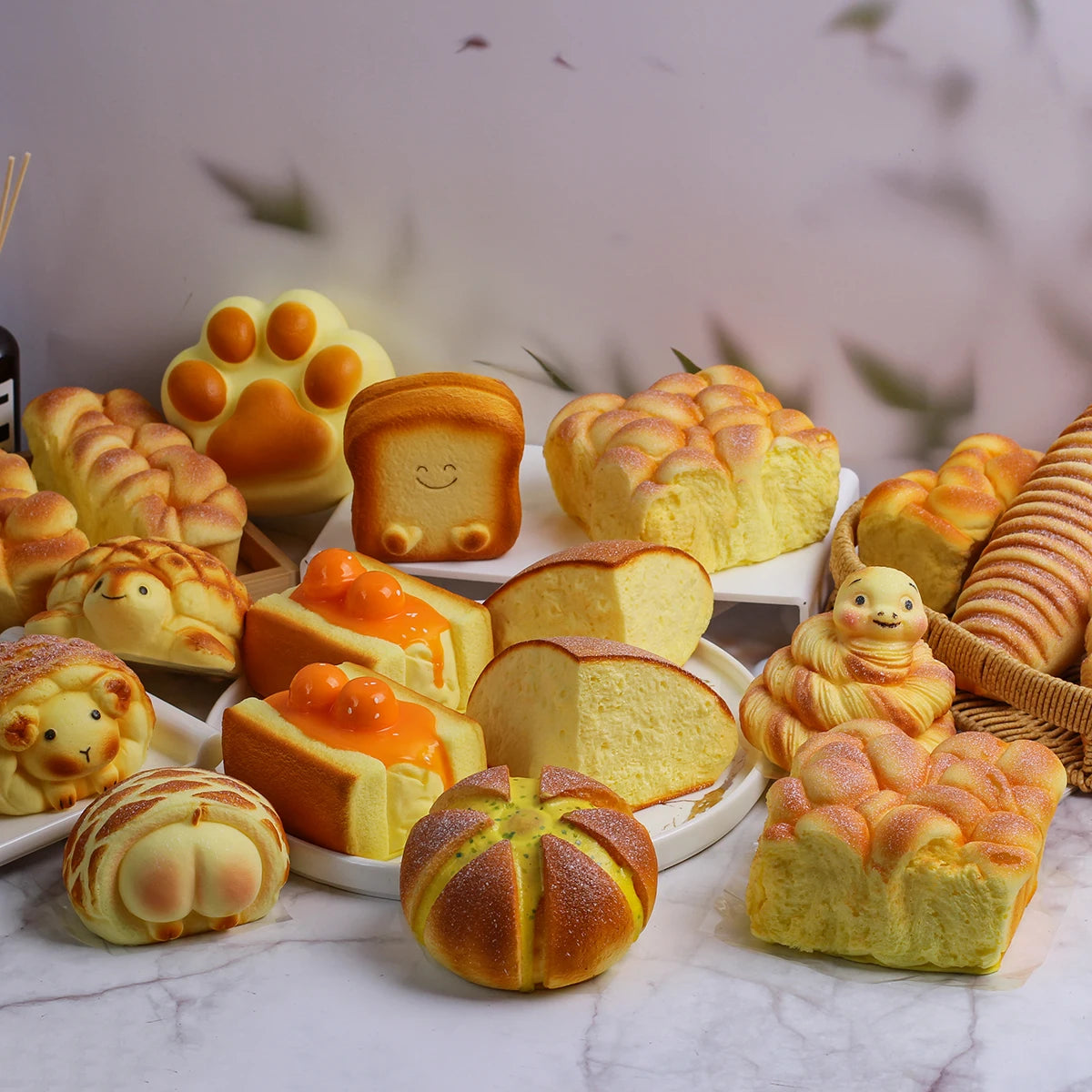 1PCS slow rebound pinch cartoon bread coconut bread decompression model props home decoration ornaments