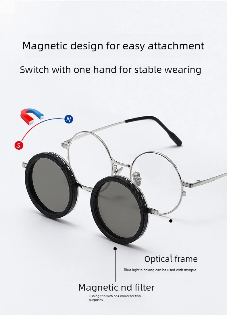 Magnetic Clip-On Polarized Sunglasses for Prescription Glasses