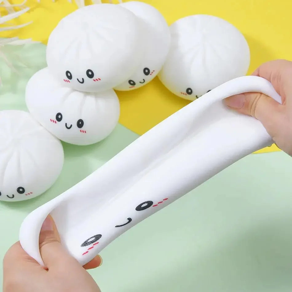 Dumpling Squishy Stress Ball – Slow Rising Fidget Toy with Mini Steamer