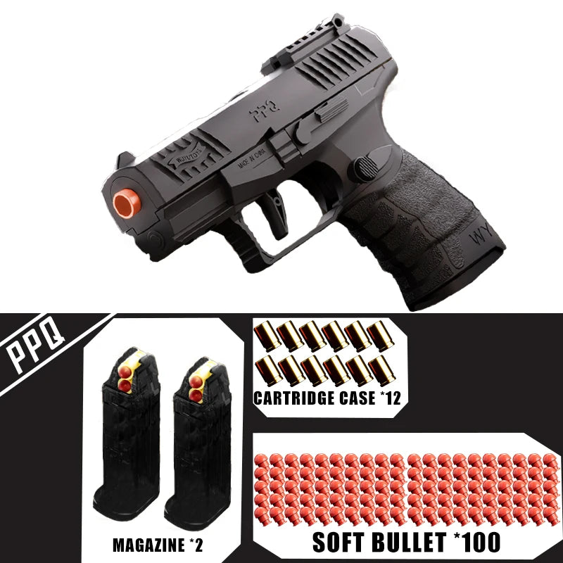 Soft Bullet Toy Pistol – Upgraded Continuous Fire