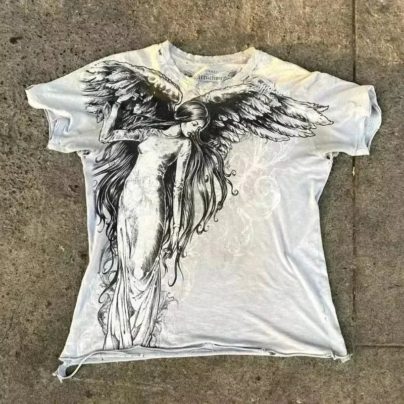 Classic Y2K Gothic Oversized T-Shirt