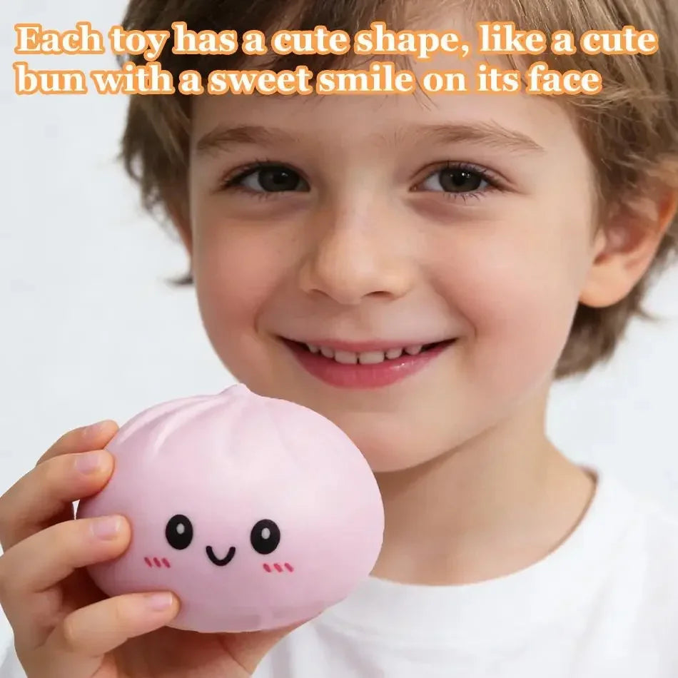 Dumpling Squishy Stress Ball – Slow Rising Fidget Toy with Mini Steamer