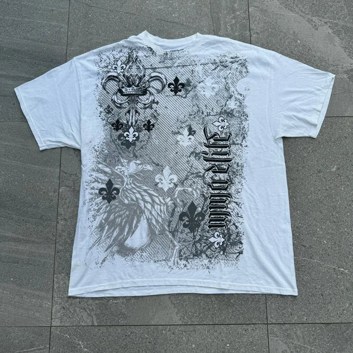 Vintage Geometric Graphic Streetwear T-Shirt