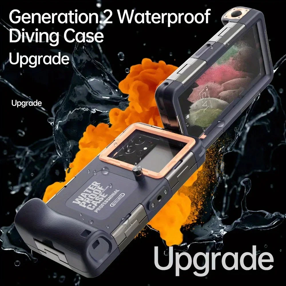 Waterproof Phone Case with Lanyard – 15m Diving Protection for iPhone & Samsung (Up to 6.9")
