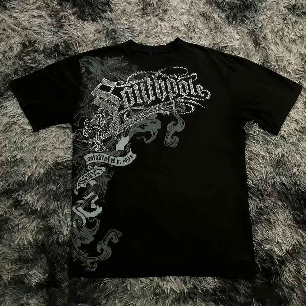 Classic Y2K Gothic Oversized T-Shirt