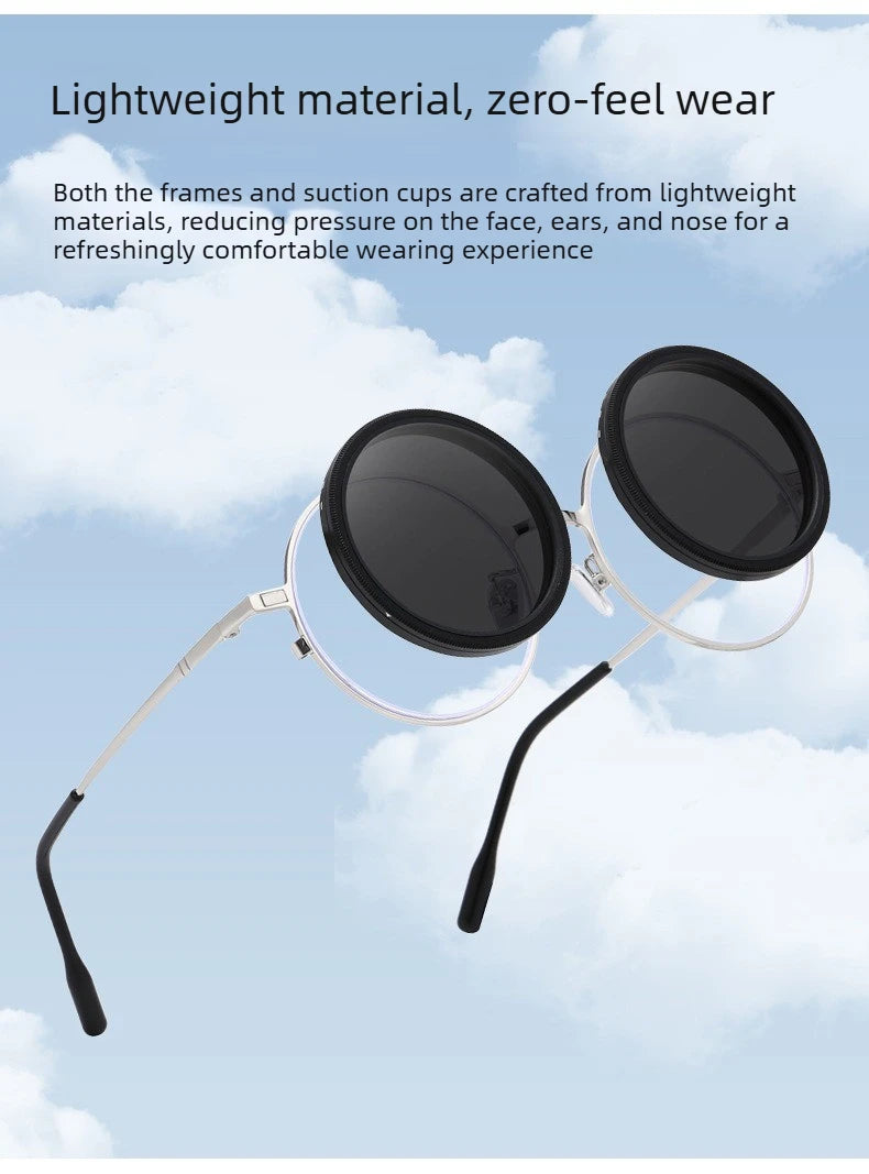 Magnetic Clip-On Polarized Sunglasses for Prescription Glasses
