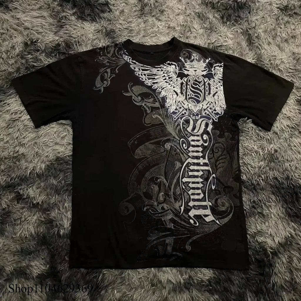 Classic Y2K Gothic Oversized T-Shirt