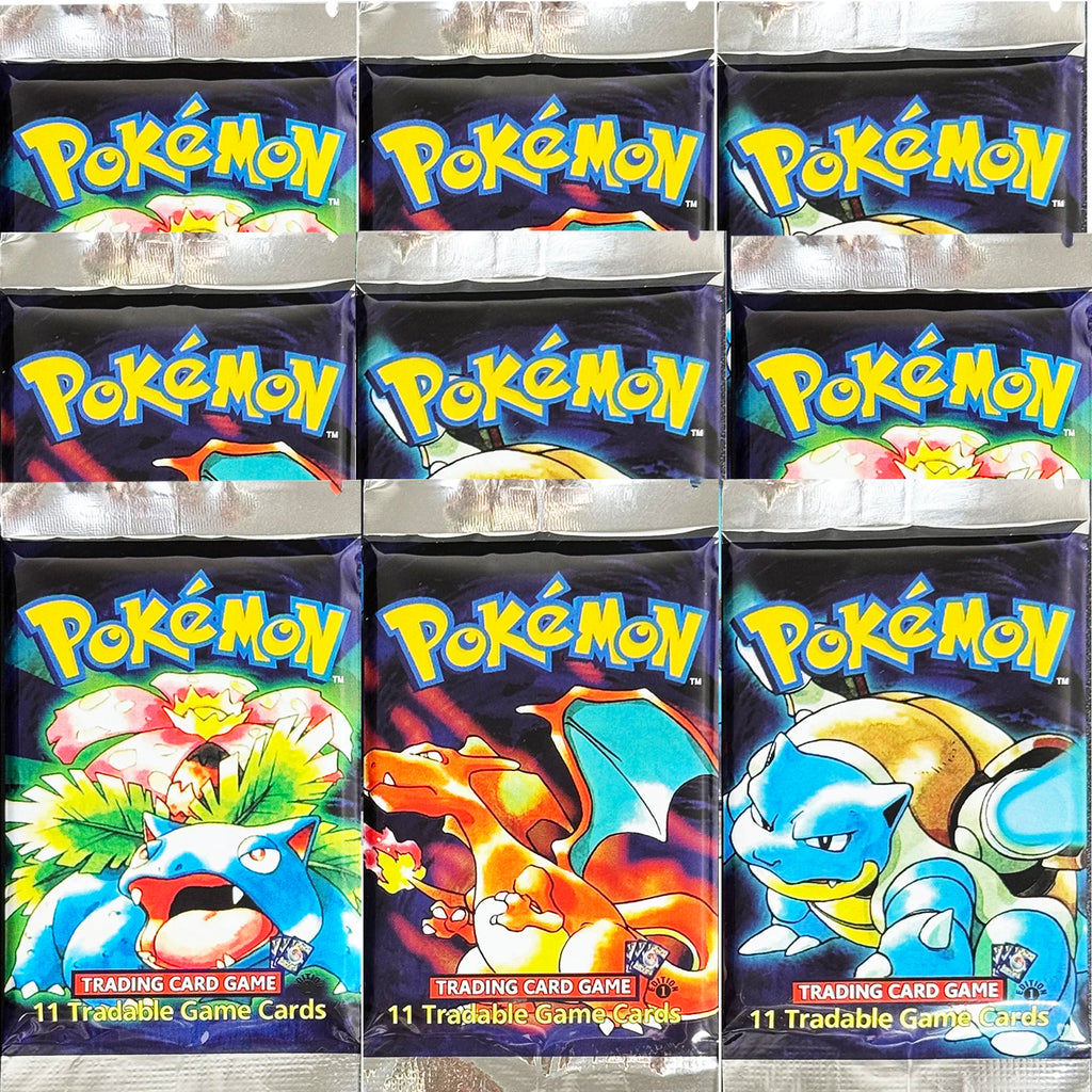 Pokémon 1st Edition Base Set Booster Packs | Charizard, Blastoise & Venusaur
