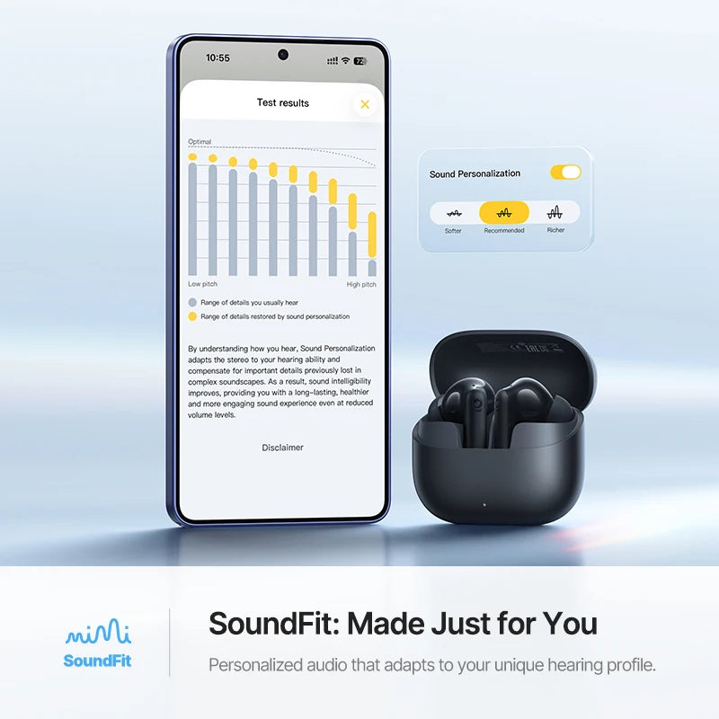 Baseus EP10 Ultra Wireless Earbuds | ANC, 65Hr Battery, 6-Mic, Bluetooth 6.0