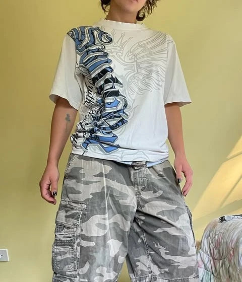 Vintage Geometric Graphic Streetwear T-Shirt