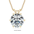RAPRGOLD Certified Moissanite Pendant Necklace | 925 Sterling Silver | 0.5–5ct