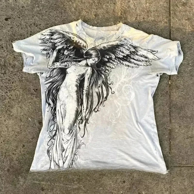 Vintage Geometric Graphic Streetwear T-Shirt