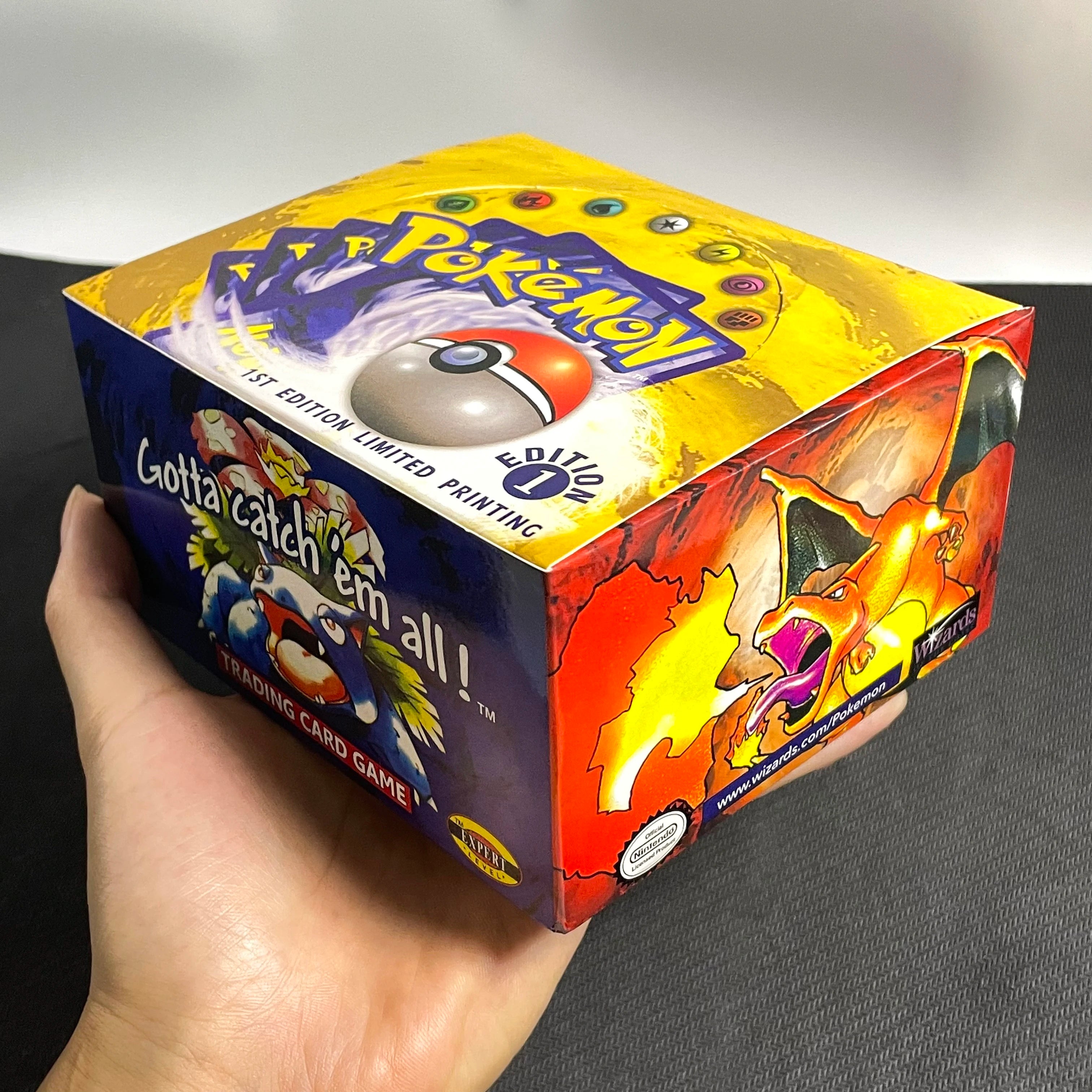 PKM Card English 1ST Ed Base Set Packs - Charizard Blastoise Venusaur Light (X1) (X3) (X5) RARE Art Set TCG Tradable Game Cards