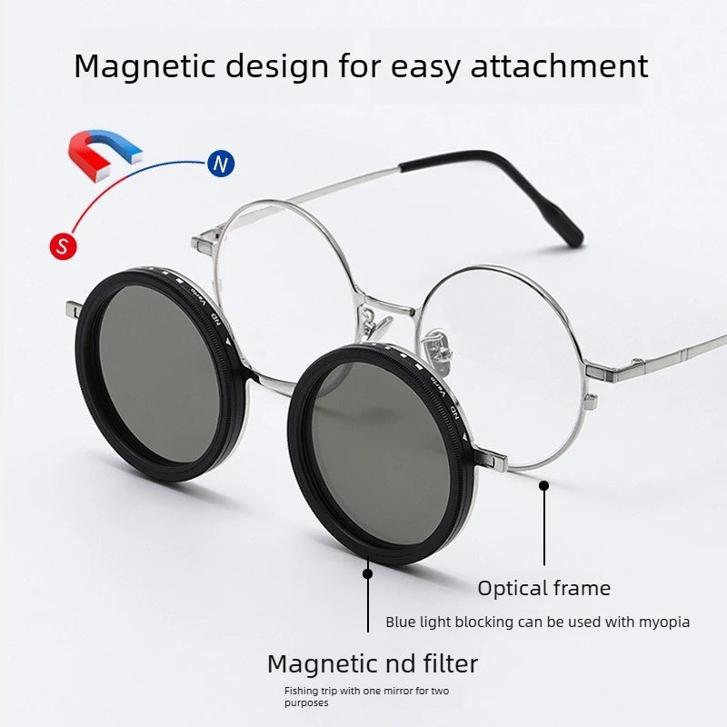 Magnetic Clip-On Polarized Sunglasses for Prescription Glasses