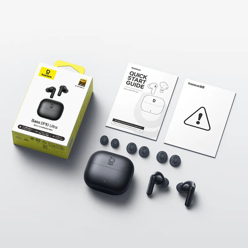 Baseus EP10 Ultra Wireless Earbuds | ANC, 65Hr Battery, 6-Mic, Bluetooth 6.0