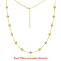 Moissanite Diamond Tennis Necklace with Marquise Pendant – 925 Sterling Silver