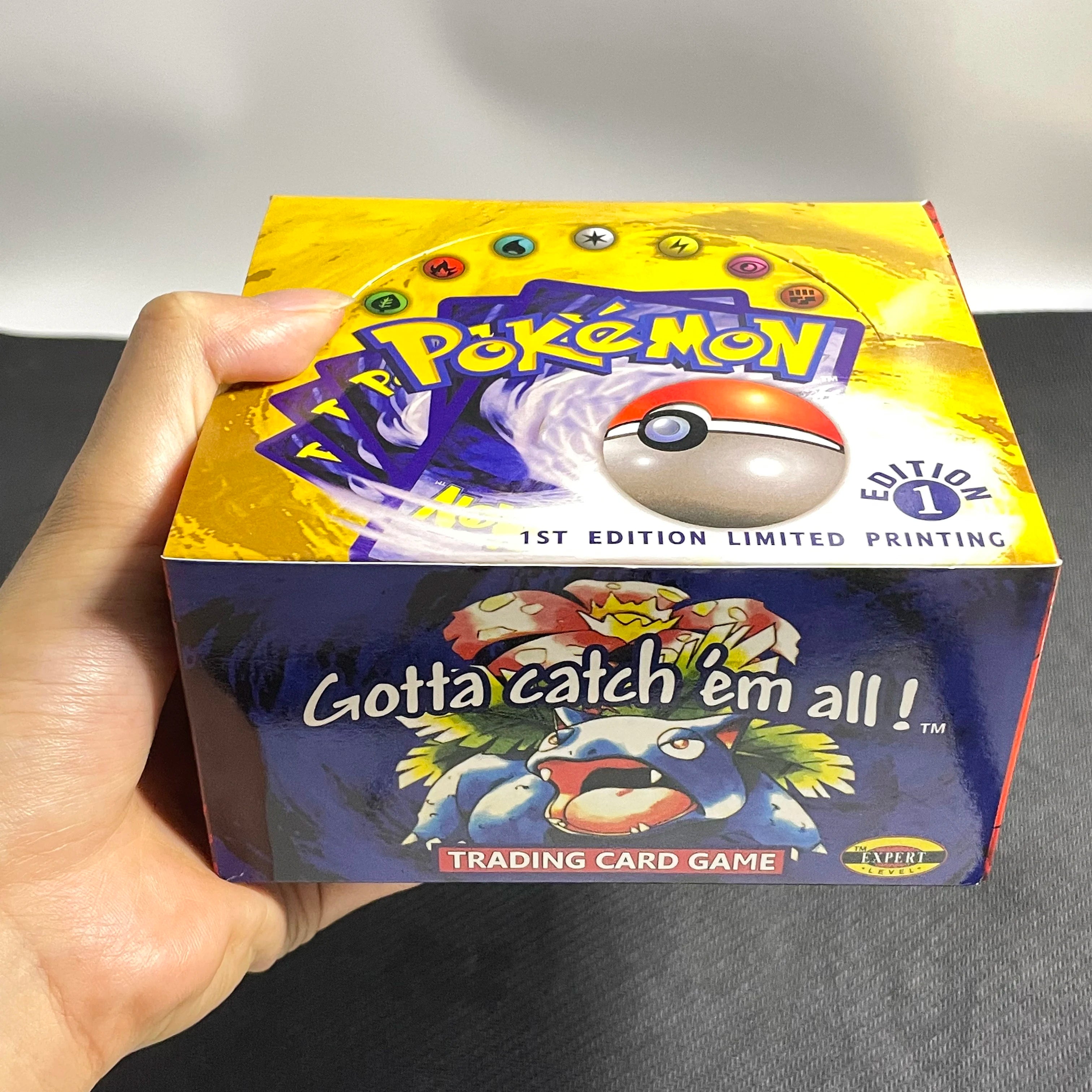 PKM Card English 1ST Ed Base Set Packs - Charizard Blastoise Venusaur Light (X1) (X3) (X5) RARE Art Set TCG Tradable Game Cards