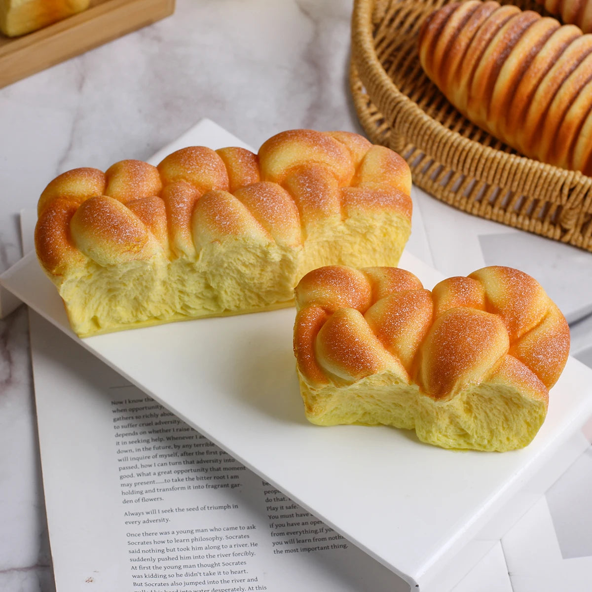 1PCS slow rebound pinch cartoon bread coconut bread decompression model props home decoration ornaments